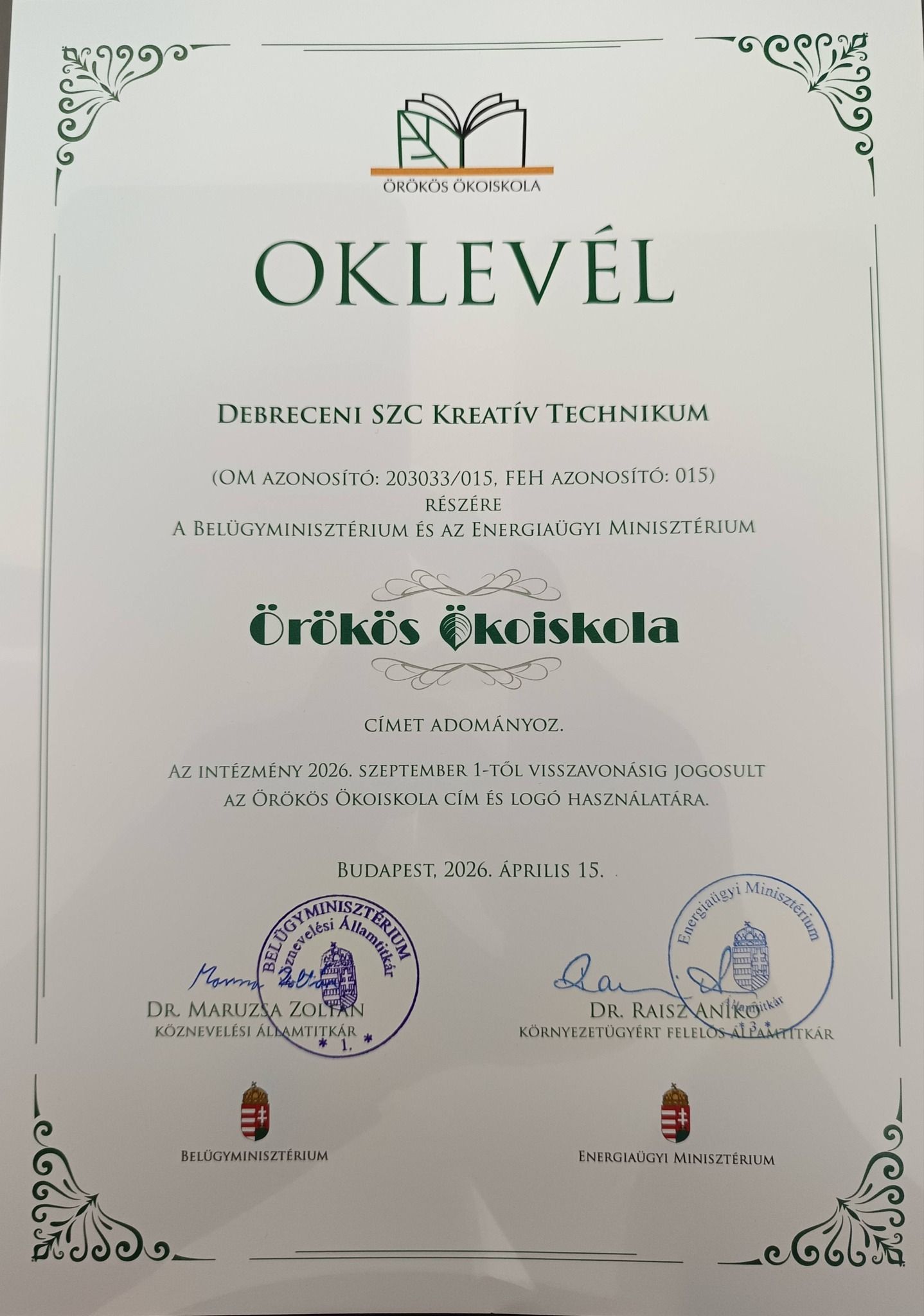 Ökoiskola oklevél.jpg